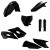 Acerbis 14-16 Husqvarna FC250-450/ TC125/ TC250 Full Plastic Kit - Black - 2403080001