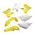 Cycra 14-18 Yamaha YZ250F/14-17 YZ450F Powerflow Body Kit Gold/White - 1CYC-9316-66W Photo - Primary