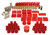 Energy Suspension 64-78 Toyota FJ40 Land Cruiser Red Hyper-Flex Master Bushing Set - 8.18105R Photo - Primary