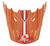 EVS T5 Pinner Visor - Orange/White - H16T5P-VSOW User 1