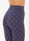 THE UPSIDE women's monogram jacquard Ezra 25inch High Midi Legging offers firm and supportive fit with V panel waistband. Made for yoga and pilates.