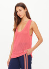 THE UPSIDE women’s pink organic cotton Fenway Wales Knit Tank is designed for a relaxed fit and features an open knit construction. The perfect summer wardrobe addition.