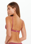 THE UPSIDE women's pink check Aliki Heidi Bra offers a supportive, comfortable fit with balconette shape, underwire, and metal back clip. Made for swim.