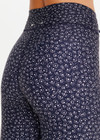 THE UPSIDE women’s recycled supersoft fabric Starlet 28inch Legging is designed for a supportive & comfortable fit and features an elastic drawcord in navy and cream. Made for yoga & pilates.