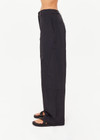 THE UPSIDE women’s black recycled fabric Estelle Barrel Pant is designed for a boxy fit and features a structured waistband with belt loops and side seam pockets. Made for everyday.
