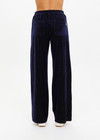 THE UPSIDE women's navy polka dot Spellbound Roma Pant is true to size and features metallic silver spots on velvet fabrication and side seam pockets. Made for lifestyle.