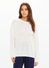 THE UPSIDE women's cream organic cotton Chennai Yelena Knitted Top is designed for a relaxed fit and features a 'TU' monogram and ribbed neckline and cuffs. Made for lifestyle.