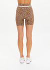 THE UPSIDE women's multi-coloured spacedye Seamless 5-Inch Spin Short offers a supportive, comfortable fit with ribbed waistband and arrow logo. Made for yoga and Pilates.
