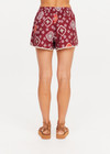 THE UPSIDE women's maroon linen viscose Miri Klio Short offers a relaxed fit with a soft elasticated waistband and contrast cream binds. Made for lifestyle.