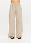 THE UPSIDE women's khaki recycled cotton Soho Tokio Wide Leg Pant is designed for a relaxed fit and features a soft encased elasticated waistband and wide leg. Made for lifestyle.