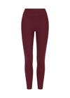 THE UPSIDE women's maroon recycled peached 25 Inch Midi Pant is designed for a soft and supportive fit and features a mid-rise and moisture-wicking. Made for yoga and pilates.