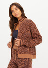 THE UPSIDE women's leopard organic cotton Malawi Margot Knit Jacket offers a regular fit and features front pockets and a ribbed waistband. Made for lifestyle.