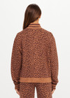 THE UPSIDE women's leopard organic cotton Malawi Margot Knit Jacket offers a regular fit and features front pockets and a ribbed waistband. Made for lifestyle.