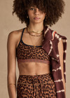 THE UPSIDE women's leopard Malawi Badu Crossback Bra offers soft & supportive fit with a scooped front neckline, crossback straps and removable cups. Made for yoga & pilates.
