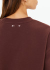 THE UPSIDE women's brown organic cotton Toluca Lisel Crew Neck Sweater offers a relaxed fit with a dropped shoulder and features a ribbed neckline and cuffs. Made for lifestyle.