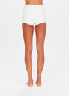 THE UPSIDE women's white Palais Rib Fox Shortie is designed to be worn under sheer garments and features a folded waistband in a soft ribbed fabrication. Made for lifestyle.