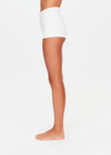 THE UPSIDE women's white Palais Rib Fox Shortie is designed to be worn under sheer garments and features a folded waistband in a soft ribbed fabrication. Made for lifestyle.