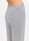 THE UPSIDE women's grey cotton Hit The Road Track Pants are mid-rise with french terry fabrication, a soft elasticated drawcord waistband and cuffs. Made for lifestyle.