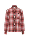 THE UPSIDE women's red plaid Boyfriends Carpenter Shirt is a collared long sleeve button-up in soft fabrication with patch pockets at chest. Made for lifestyle.