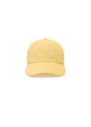 THE UPSIDE women's yellow Paradise Soft Cap features an adjustable strap and an embroidered horseshoe logo at front in cream. Made for everyday.