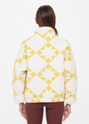 THE UPSIDE women's yellow organic cotton Etoile Carmen Quilted Jacket fits oversized and features front pockets, an elasticated hem and zip through opening. Made for lifestyle.
