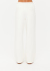 THE UPSIDE women's cream organic cotton terry Arkana Estelle Pant is designed for a relaxed fit with a barrel shaped leg and features an elasticated waistband and side pockets. Made for lifestyle.