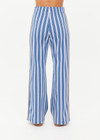 THE UPSIDE women's blue stripe Palmas Marnie Wide Leg Pant offers a high-rise, wide leg fit and features an elasticated waistband and side pockets. Made for lifestyle.