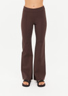 THE UPSIDE women's brown Joyela Flare Pant features a mid rise, full length flare pant with heavy ponte fabrication and a soft elastic waistband. Made for lifestyle.