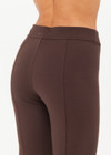 THE UPSIDE women's brown Joyela Flare Pant features a mid rise, full length flare pant with heavy ponte fabrication and a soft elastic waistband. Made for lifestyle.