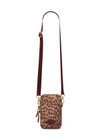 THE UPSIDE women’s leopard recycled Javan Lilo Crossbody Bag has an adjustable and removable strap with multi pockets and metal zippers. Made for lifestyle.