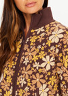 THE UPSIDE women's floral organic cotton Copacabana Margot Knit Jacket offers a relaxed fit and features a floral knit jacquard design, front pockets and contrast ribbed trims. Made for lifestyle.