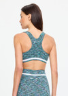 THE UPSIDE women's green Seamless Jade Bra is designed for a supportive and comfortable fit and features a full coverage silhouette, T-bar back and removable cups. Made for yoga and pilates.