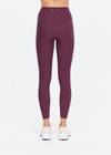 THE UPSIDE women's plum Pele 25inch Legging is designed for a supportive and comfortable fit and features a high rise waist, recycled rib fabrication and clean tonal finish. Made for yoga and pilates.
