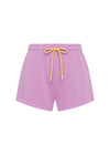 THE UPSIDE women's violet organic cotton Soul Demi Track Short is designed for a relaxed fit and features a straight leg silhouette, elasticated waistband and contrast drawcord detailing. Made for lifestyle.