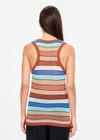 THE UPSIDE women's stripe Iza Jet Knit Tank Top is designed for a regular fit and features a semi sheer lightweight knit with multicolour stripe detailing and ribbed trims. Made for lifestyle.