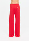 THE UPSIDE women's red When In Roma Holiday Pant is high waisted with an elasticated waistband, made from double faced single jersey fabrication with cream mesh tape along side seams. Made for lifestyle.