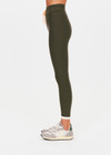 THE UPSIDE women's olive Laguna 25inch Legging offers soft support and features an orange drawcord and contrast cuffs at hem. Made for yoga & pilates.