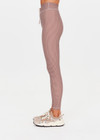 THE UPSIDE women's check Palacio 25inch Midi Pant is mid-rise with soft recycled peached fabric and mushroom drawcord. Made for yoga and pilates.