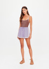 THE UPSIDE women's purple Cortina Klio Short is a relaxed-fit style with a soft elasticated waistband and lyocell cotton blend fabrication. Made for lifestyle.