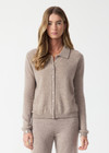 THE UPSIDE women’s brown Aimee Cashmere Collared Cardi is a regular-fit button-up style with a collar, ribbed hem and tonal pearlised buttons. Made for lifestyle.