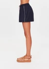 THE UPSIDE women's stripe Wool Iggy Short is a relaxed, mid-rise fit and features cream piping along side seams and maroon paracord drawcord. Made for lifestyle.