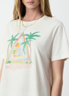 THE UPSIDE women's natural organic cotton Royal Palm Jodhi Tee is designed for a regular fit and features a royal palm graphic printed at front chest. Made for lifestyle.