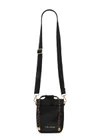 THE UPSIDE women's black recycled polyester Anyday Crossbody Bag features an internal drawstring opening, front slip pocket and gold metal hardware. Made for lifestyle.
