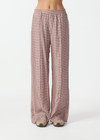 THE UPSIDE women's check Palacio Marnie Wide Leg Pant is high-rise with an elasticated waistband, pinstitch detail and side seam pockets. Made for lifestyle.