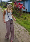 THE UPSIDE women's check Palacio Marnie Wide Leg Pant is high-rise with an elasticated waistband, pinstitch detail and side seam pockets. Made for lifestyle.
