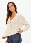 DREW BUTTON KNIT CARDIGAN - NATURAL [USW125013]