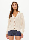 DREW BUTTON KNIT CARDIGAN - NATURAL [USW125013]