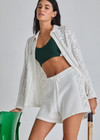 LAVALLIERE ROSIE KNIT SHORT - WHITE [USW125030]