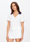 JACOBS V NECK COLLARED POLO - WHITE [USW125038]
