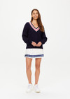 RENSHAW JOSETTE V NECK SWEATER - NAVY [USW225004]